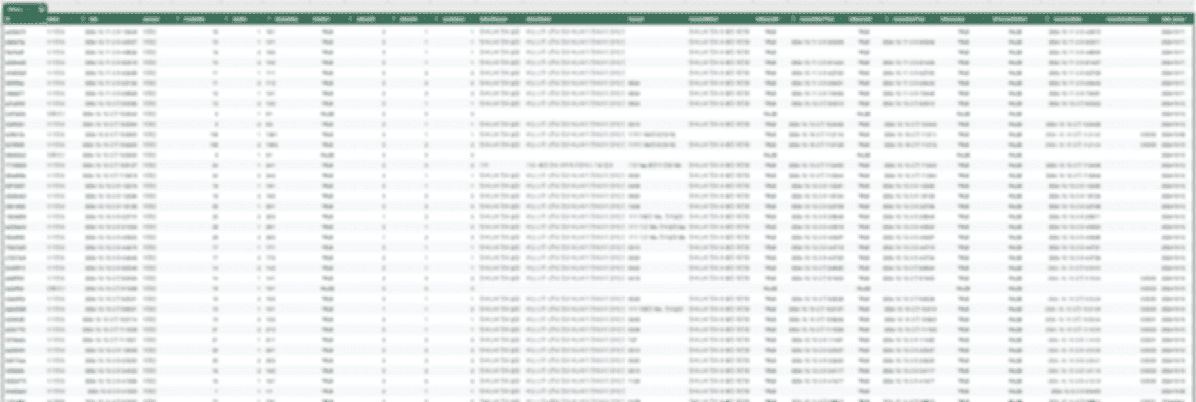 Google Sheets 데이터 및 쿼리 화면